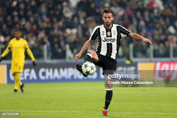 Miralem Pjanic of Juventus in action during the UEFA Champions League Group H match between Juventus and GNK Dinamo Zagreb. Juventus FC won 2-0 over...