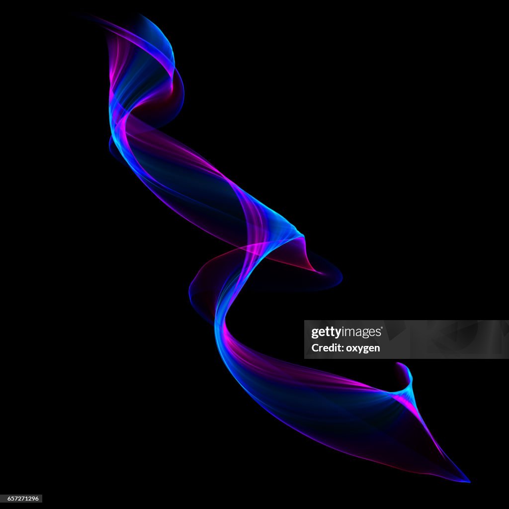 The magical form of blue smoke abstract background