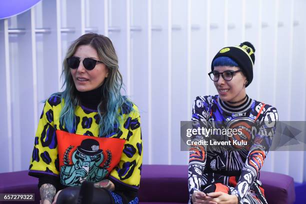 Designers Deniz Berdan and Begum Berdan during Mercedes-Benz Istanbul Fashion Week March 2017 at Grand Pera on March 24, 2017 in Istanbul, Turkey.