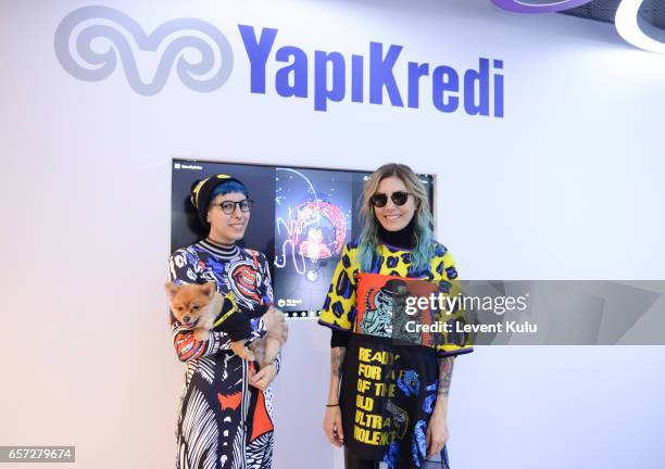Designers Deniz Berdan and Begum Berdan during Mercedes-Benz Istanbul Fashion Week March 2017 at Grand Pera on March 24, 2017 in Istanbul, Turkey.