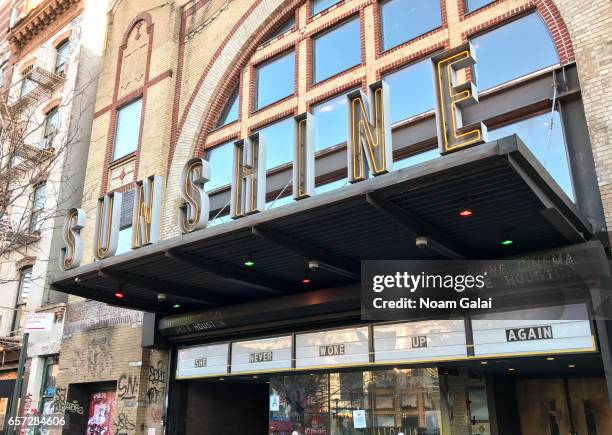 View outside Landmark Sunshine Cinema on March 23, 2017 in New York City.