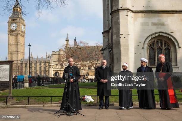 Archbishop of Canterbury, the Most Rev Justin Welby, Chief Rabbi Ephraim Mirvis, Sheikh Ezzat Khalifa, Sheikh Mohammed al Hilli and Cardinal Vincent...