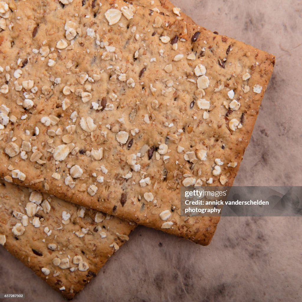 Whole grain oatmeal crackers.