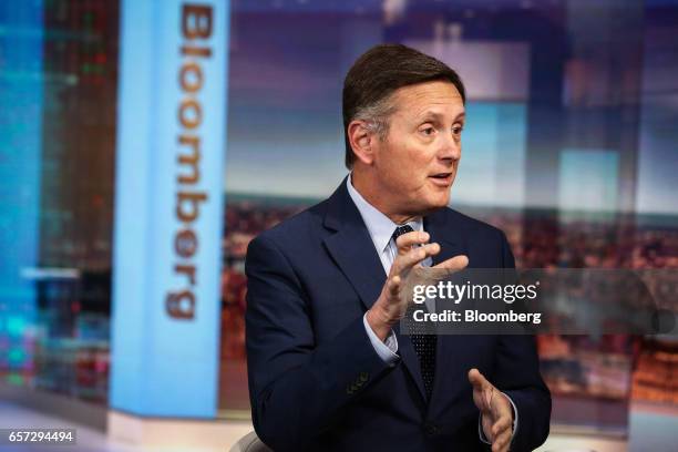 Richard Clarida, managing director of Pacific Investment Management Co. , speaks during a Bloomberg Television interview in New York, U.S., on...