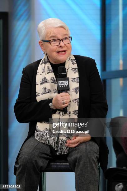 Paula Vogel attends the Build Series to discuss "Indecent" at Build Studio on March 24, 2017 in New York City.