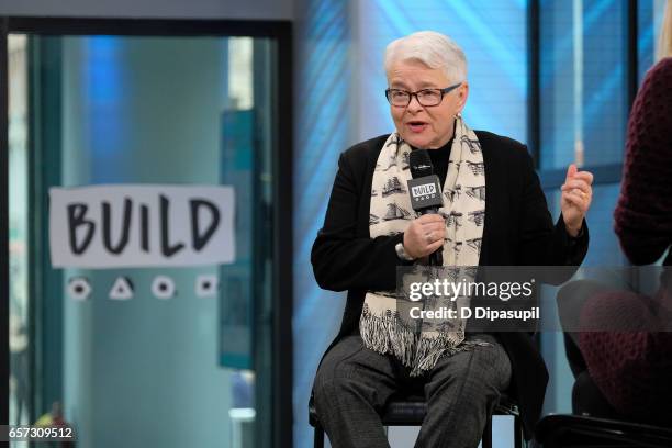 Paula Vogel attends the Build Series to discuss "Indecent" at Build Studio on March 24, 2017 in New York City.