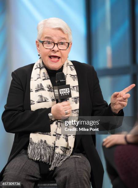 Playwright Paula Vogel attends Build Series to discuss "Indecent" at Build Studio on March 24, 2017 in New York City.