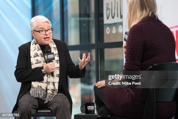 Playwright Paula Vogel attends Build Series to discuss "Indecent" at Build Studio on March 24, 2017 in New York City.