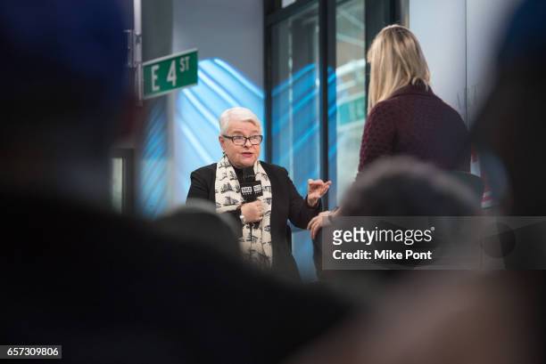 Playwright Paula Vogel attends Build Series to discuss "Indecent" at Build Studio on March 24, 2017 in New York City.