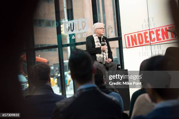 Playwright Paula Vogel attends Build Series to discuss "Indecent" at Build Studio on March 24, 2017 in New York City.