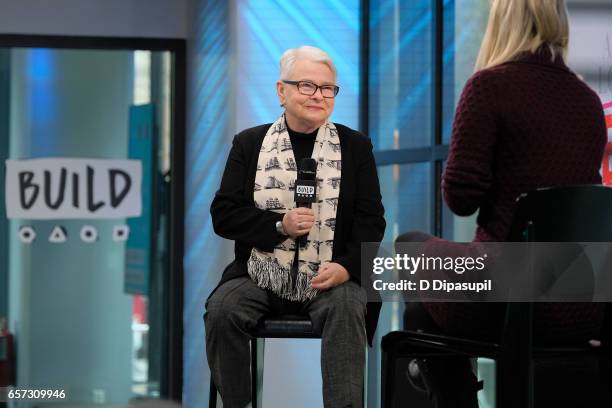 Paula Vogel attends the Build Series to discuss "Indecent" at Build Studio on March 24, 2017 in New York City.