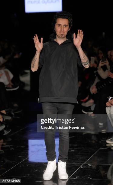 Designer Murat Aytulum on the runway at the Murat Aytulum show during Mercedes-Benz Istanbul Fashion Week March 2017 at Grand Pera on March 24, 2017...