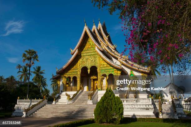 The Haw Pha Bang at the Royal Palace Museum in the UNESCO world heritage town of Luang Prabang in Central Laos.