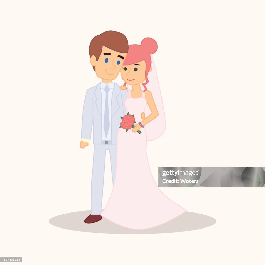 Personajes De Dibujos Animados De Pareja De Boda Novia Y El Novio Vector Ilustración Para La Invitación Diseño De Tarjetas De Felicitación Impresión De La Camiseta Poster De Inspiración Ilustración de stock - Personajes De Dibujos Animados De Pareja De Boda Novia Y El Novio Vector Ilustración Para La Invitación Diseño De Tarjetas De Felicitación Impresión De La Camiseta Poster De Inspiración Ilustración de stock -