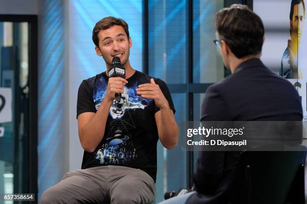 Jason Silva attends the Build Series to discuss "Origins: The Journey of Human" at Build Studio on March 24, 2017 in New York City.