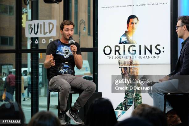 Jason Silva attends the Build Series to discuss "Origins: The Journey of Human" at Build Studio on March 24, 2017 in New York City.