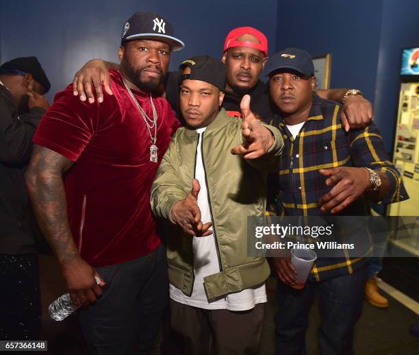 Cent, Styles P, Sheek Louch, Jadakiss attend The Lox in Concert - Atlanta, GA at The Masquerade on March 23, 2017 in Atlanta, Georgia.