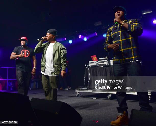 Sheek Louch, Styles P and Jadakiss perform at The Lox In Concert - Atlanta, GA at The Masquerade on March 23, 2017 in Atlanta, Georgia.