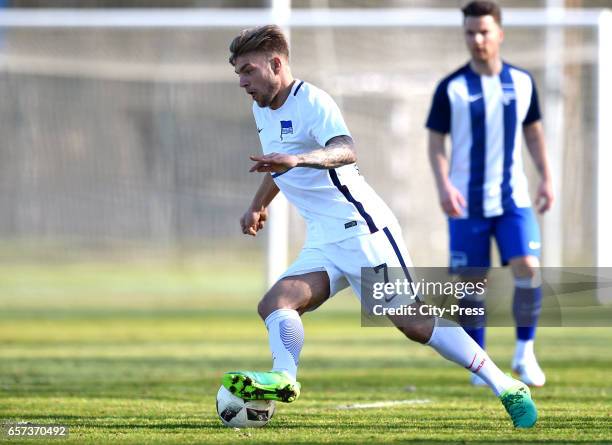 Alexander Esswein of Hertha BSC during the test match between Hertha BSC and Hertha U23 on March 24, 2017 in Berlin, Germany.