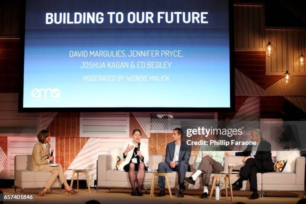 Wendie Malick, Jennifer Pryce, Joshua Kagan, Ed Begley Jr., and David Margulies attend the EMA Impact Summit at Montage Beverly Hills on March 24,...