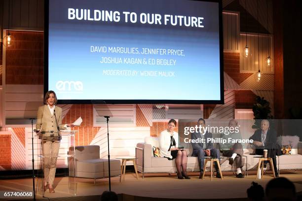 Wendie Malick, Jennifer Pryce, Joshua Kagan, Ed Begley Jr., and David Margulies attend the EMA Impact Summit at Montage Beverly Hills on March 24,...