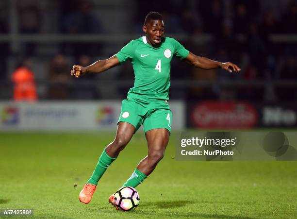 Kenneth Omeruo of Nigeria during International Friendly match between Nigeria against Senegal at The Hive, Barnet FC on 23rd March 2017