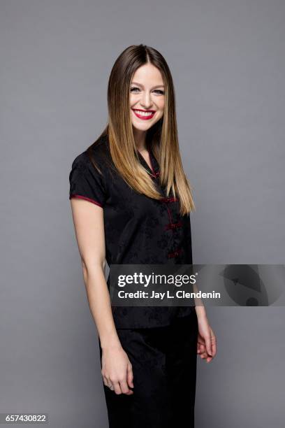 Actress Melissa Benoist from CW's 'Supergirl' is photographed at Paley Fest for Los Angeles Times on March 18, 2017 in Los Angeles, California....