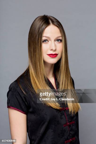 Actress Melissa Benoist from CW's 'Supergirl' is photographed at Paley Fest for Los Angeles Times on March 18, 2017 in Los Angeles, California....