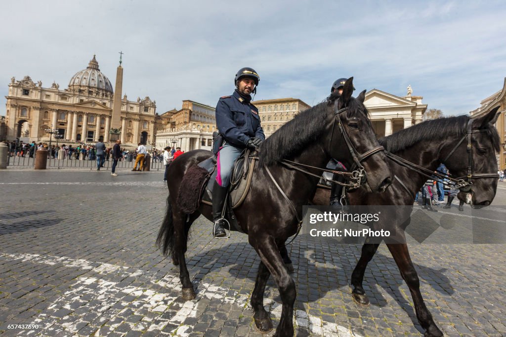 Security Tightened Ahead Of 60th Anniversary Of The Treaties of Rome