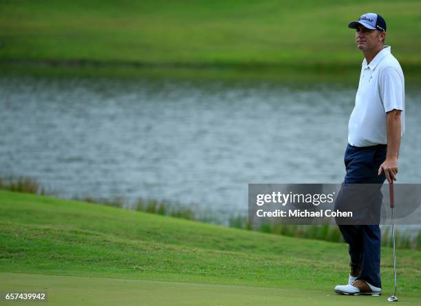 Bill Lunde looks on from the eighth green during the second round of the Puerto Rico Open at Coco Beach on March 24, 2017 in Rio Grande, Puerto Rico.