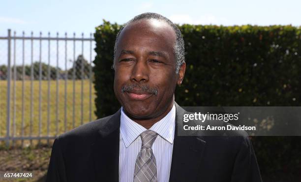 Secretary Ben Carson attends An Afternoon With Habitat for Humanity on March 24, 2017 in Pompano Beach, Florida.