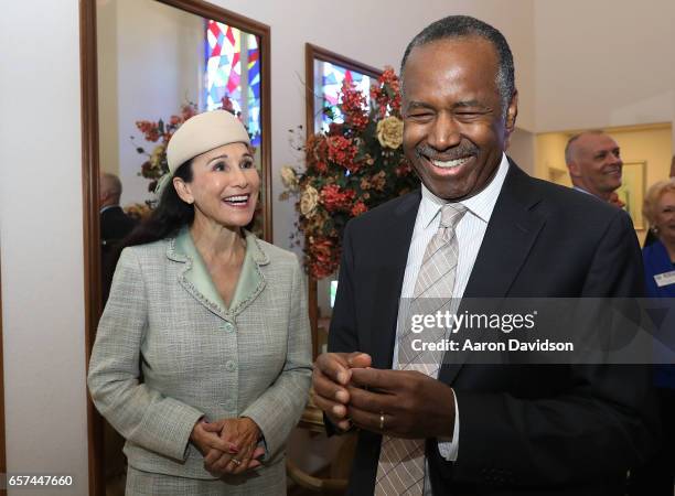 Rita Case and Ben Carson attend An Afternoon With Habitat for Humanity and Secretary Ben Carson on March 24, 2017 in Pompano Beach, Florida.