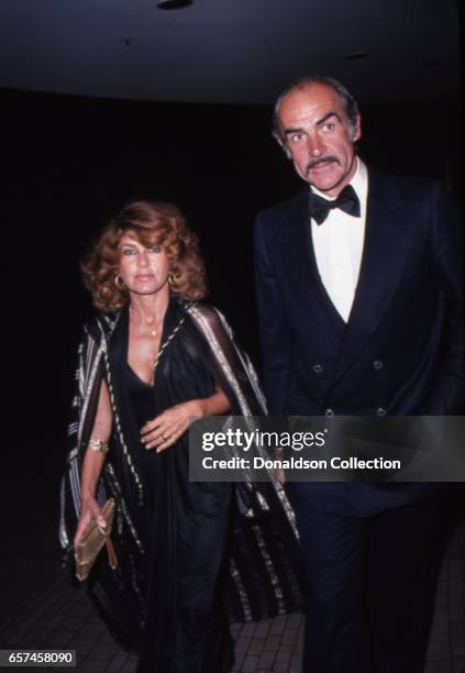 Actor Sean Connery attends an even with his wife Micheline Roquebrunet in Los Angeles, California.