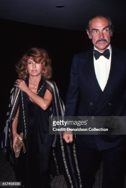 Actor Sean Connery attends an even with his wife Micheline Roquebrunet in Los Angeles, California.