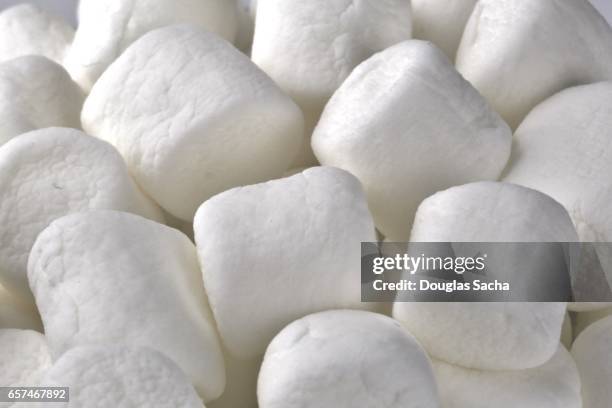 full frame of white marshmallows (althaea officinalis) - marshmallow stock-fotos und bilder