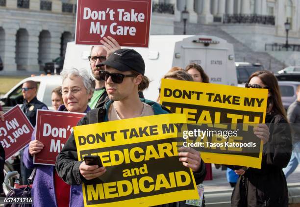 Advocates From MoveOn.org And Others Demonstrate At A "Kill The Bill" Rally To Demand The House GOP Vote "No" On Trumpcare at the United States...