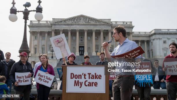 Ben WIkler from MoveOn.org and others Demonstrate At A "Kill The Bill" Rally To Demand The House GOP Vote "No" On Trumpcare at the United States...