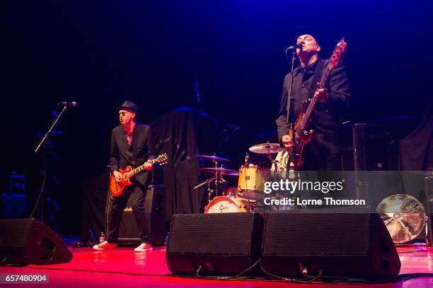 Leigh Heggarty and John "Segs" Jennings of Ruts DC perform at Brixton Academy on March 24, 2017 in London, United Kingdom.