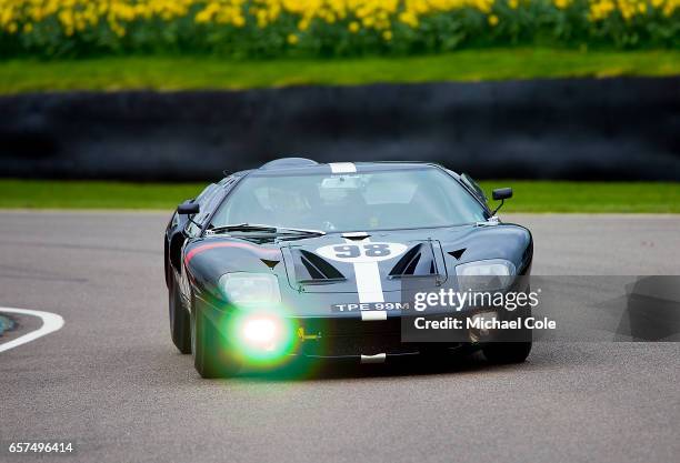 Ford GT40 in the Surtees Trophy race during the 75th Member's Meeting at Goodwood on March 18, 2017 in Chichester, England.