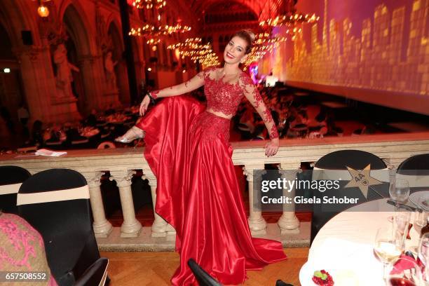 Annika Gassner during the 8th Filmball Vienna at City Hall on March 24, 2017 in Vienna, Austria.