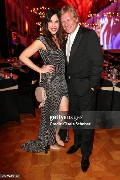 Alexandra Polzin and her husband Gerhard Leinauer during the 8th Filmball Vienna at City Hall on March 24, 2017 in Vienna, Austria.