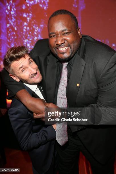 Mark Keller and Quinton Aaron during the 8th Filmball Vienna at City Hall on March 24, 2017 in Vienna, Austria.