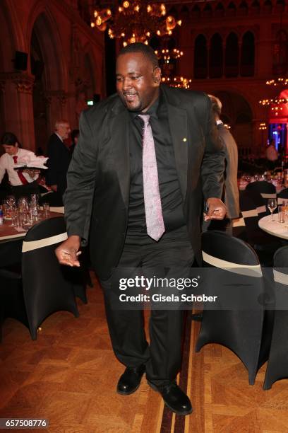 Quinton Aaron dance during the 8th Filmball Vienna at City Hall on March 24, 2017 in Vienna, Austria.