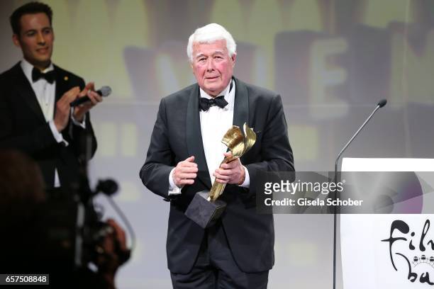 Peter Weck with award during the 8th Filmball Vienna at City Hall on March 24, 2017 in Vienna, Austria.