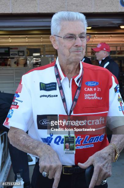 Pioneer Race Car owner Leonard Wood at the NASCAR Monster Energy Cup Series - Auto Club 400 on March 24, 2017 at Auto Club Speedway in Fontana, CA.