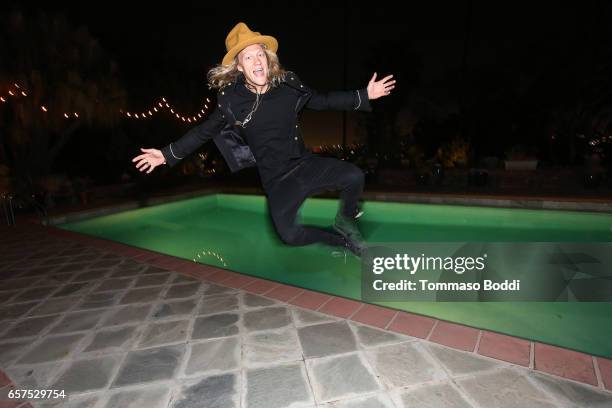 Stunt performer Jukka Hilden attends the Herring & Herring Sequence Magazine Launch Party, Co-hosted by Susan Sarandon at the private residence of...