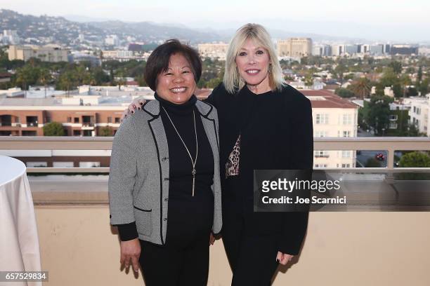 Geri Yoza and President/CEO of EMA Debbie Levin attend the Inaugural EMA Impact Summit party at Montage Beverly Hills on March 24, 2017 in Beverly...