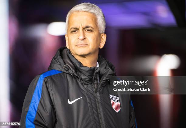 Sunil Gulati prior to the World Cup Qualifier match between the United States and Honduras at Avaya Stadium on March 24, 2017 in San Jose,...