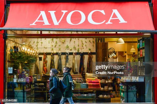 View of Avoca shop in Dublin's city center. Avoca Handweavers is an Irish clothing manufacturing, retail and food business that started in Avoca,...