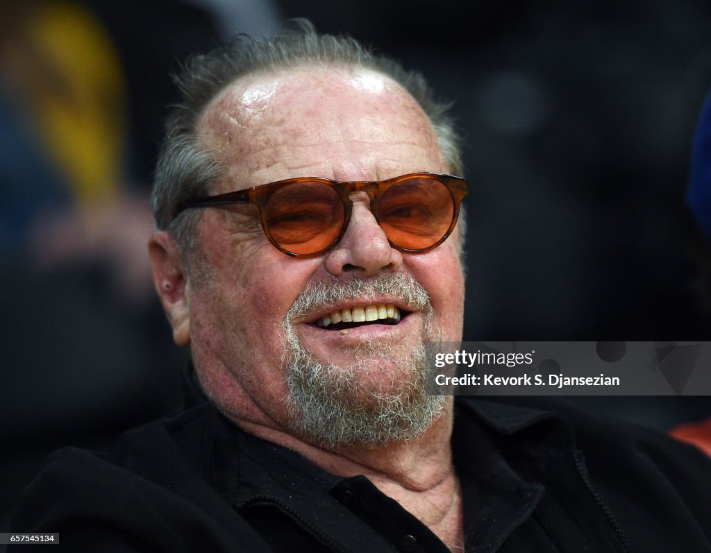 Celebrities At The Los Angeles Lakers Game